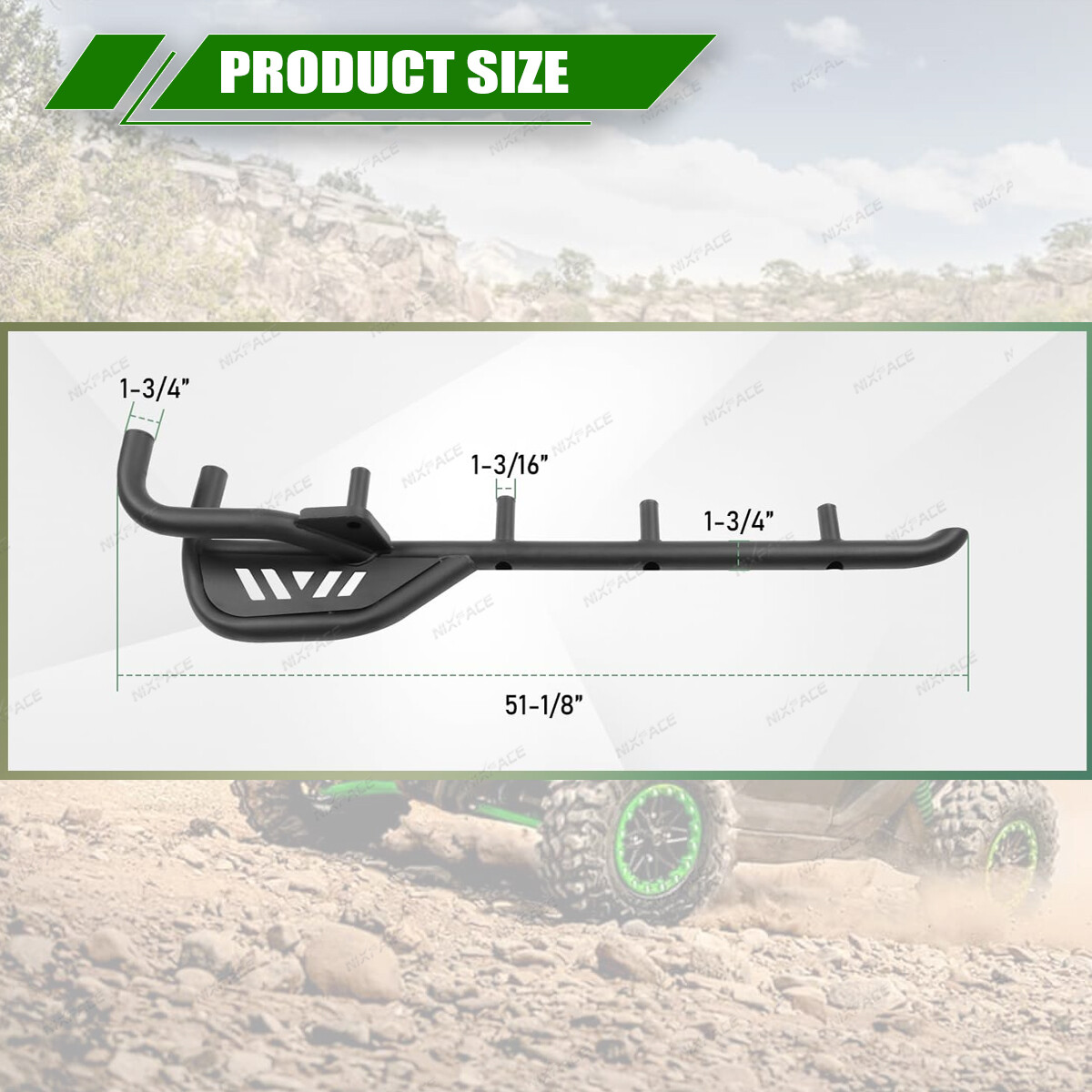 Rock Sliders Side Nerf Bars 2 Door for 20-23 Kawasaki Teryx KRX 1000 #99994-1314
