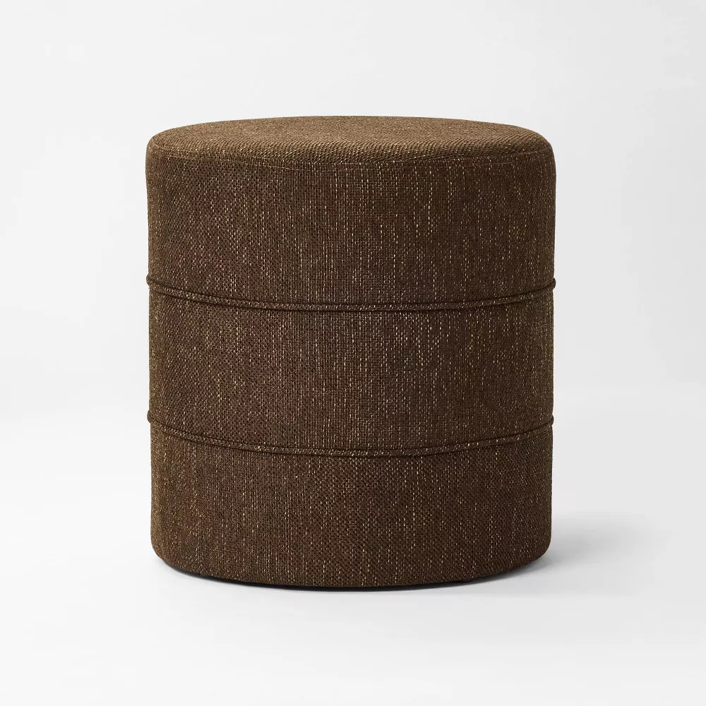 Catalina Round Ottoman Brown - Threshold designed with Studio McGee
