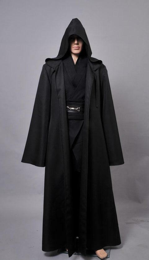 Dark Jedi Sith Darth Vader Black Costume Robe Cosplay Halloween