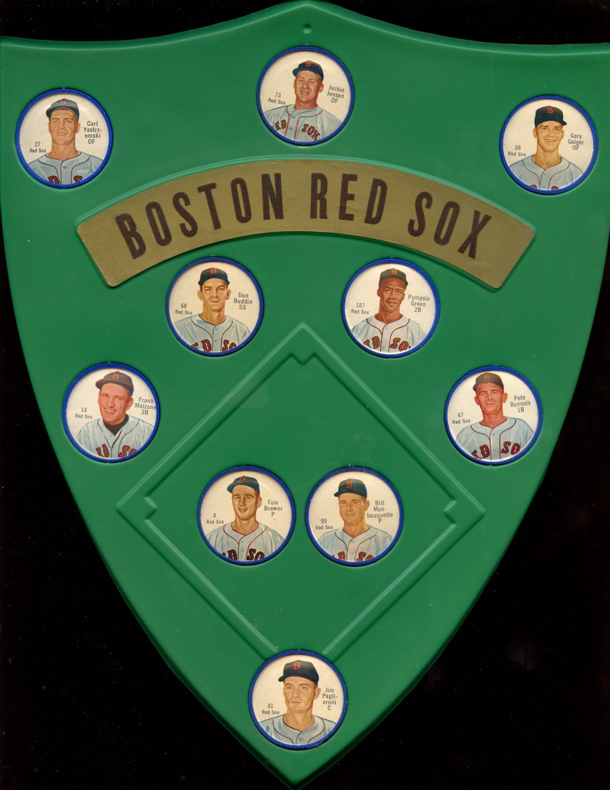 1962 Salada Baseball Coin Team Shield Boston Red Sox Carl Yastrzemski