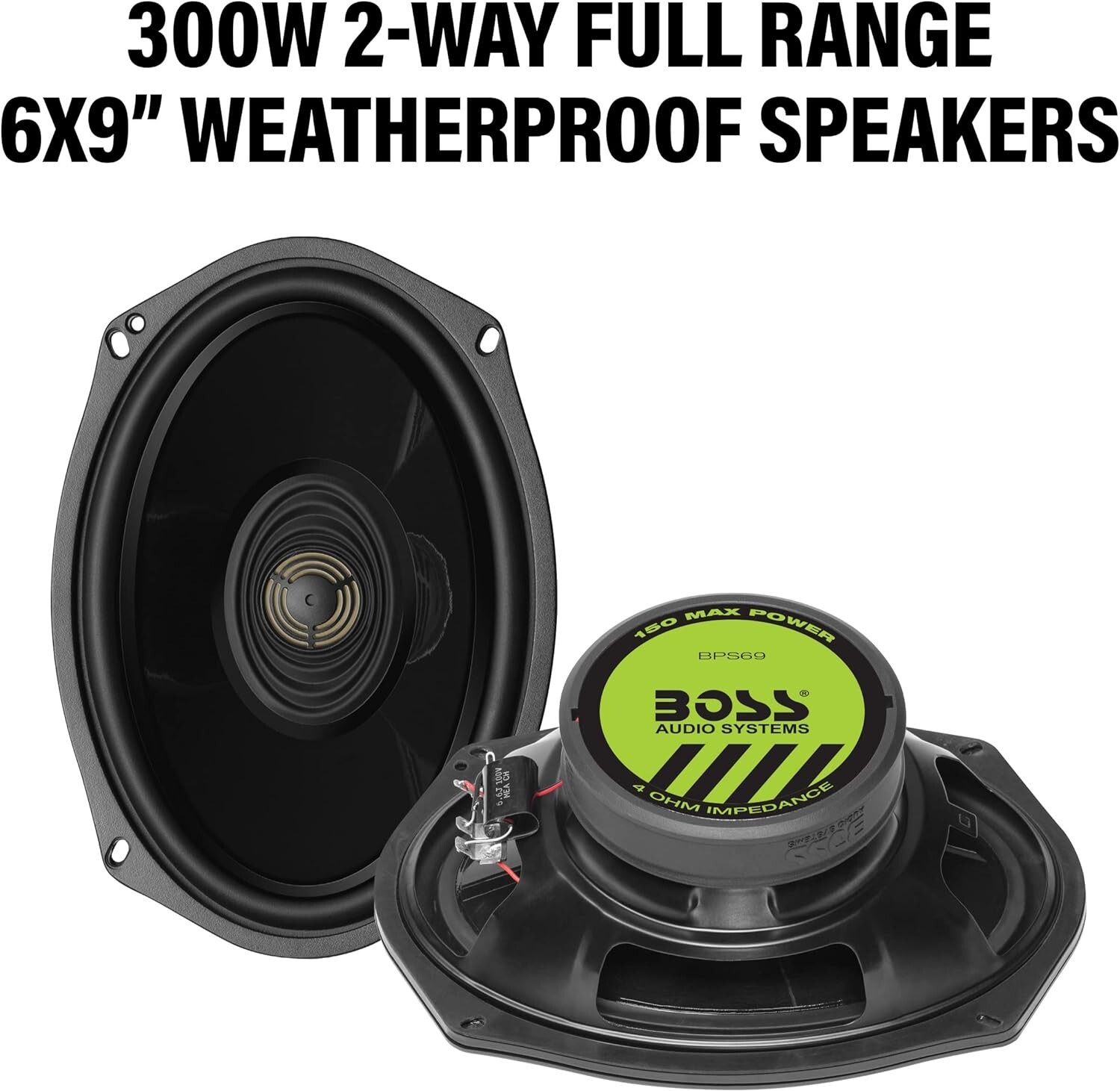 NEW BOSS AUDIO BHD14 REAR SADDLEBAG SPEAKERS KIT 6x9 HARLEY TOURING FLH/T 14-Up