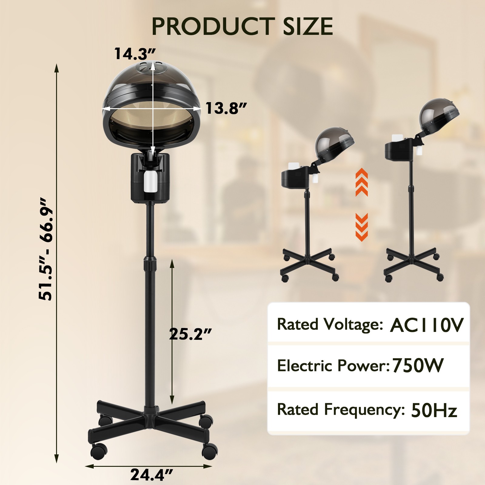 Pro Hair Steamer Deep Conditioner Hooded Hair Care Spa Therapy Beauty Salon Home