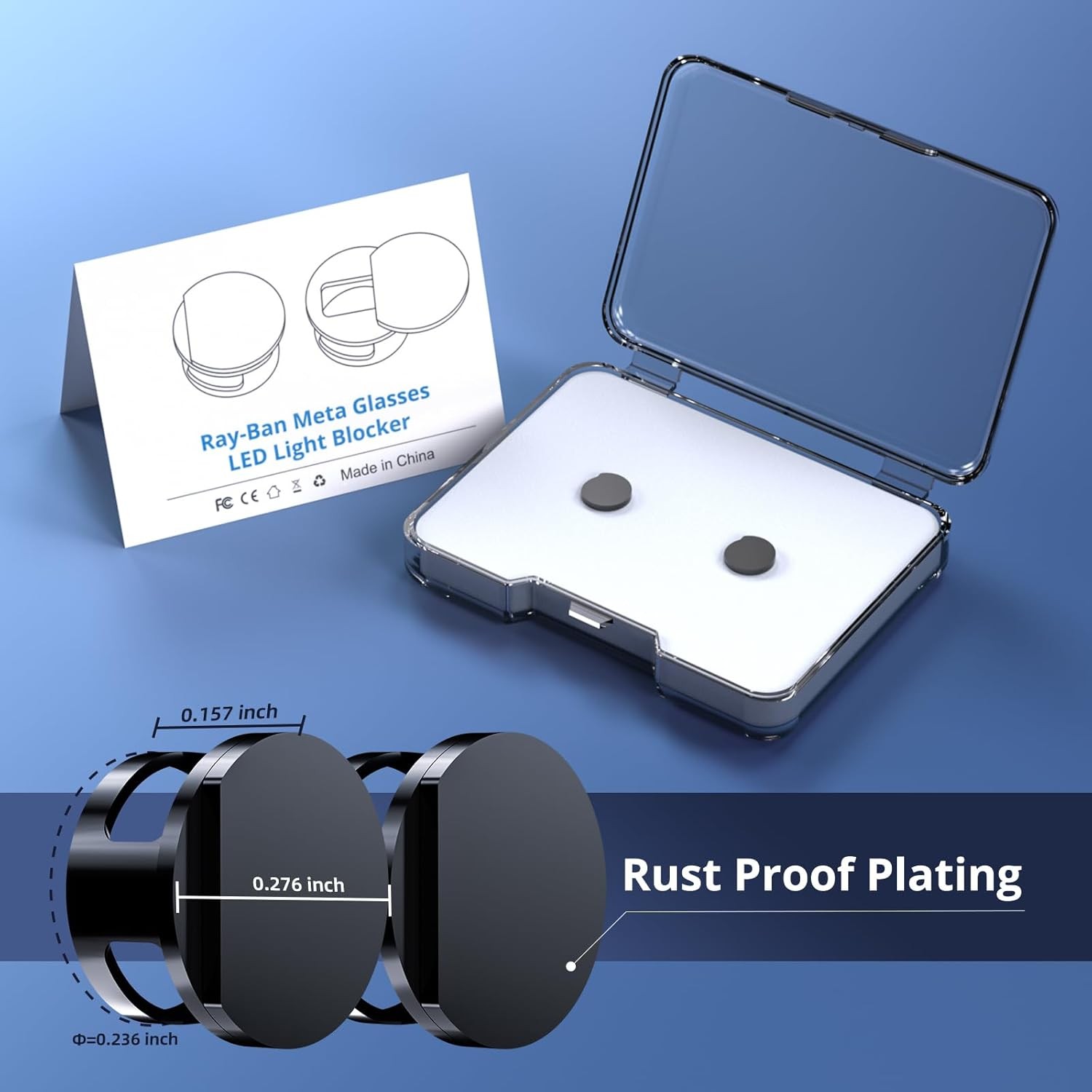 LED Light Cover for RayBan Meta Smart Glasses, Adjustable Blocker...