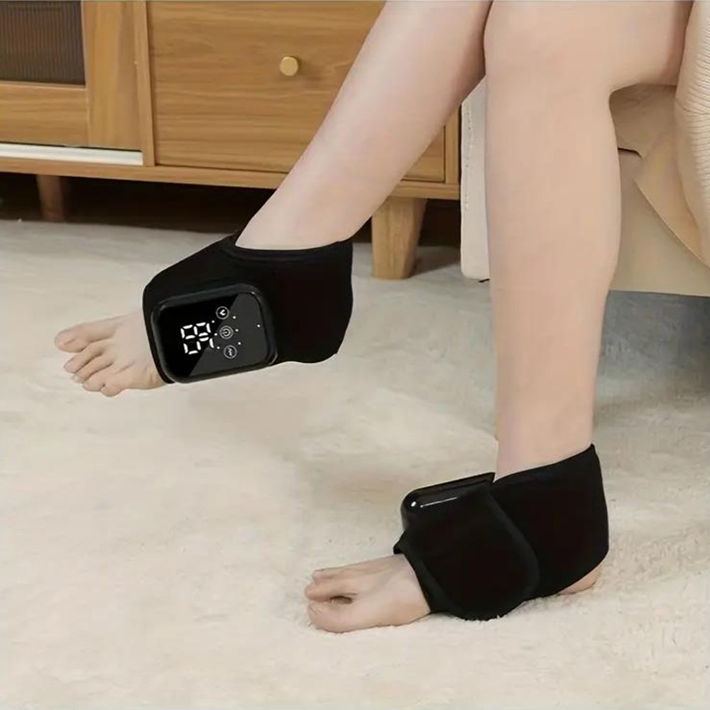 2x Electric Foot Ankle Massager Heating Vibration & Hot Compress Pain Relief