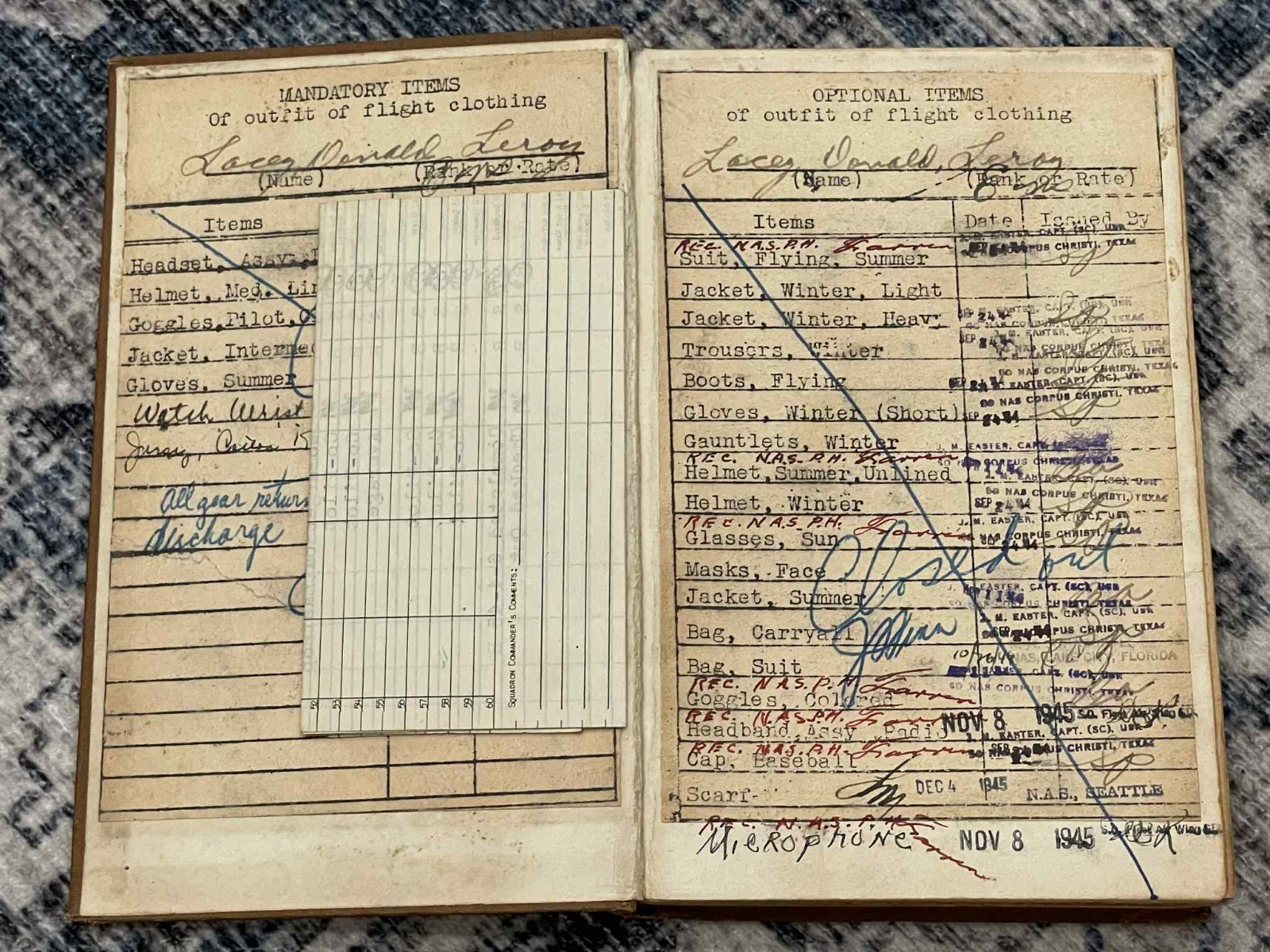 BIG GROUPING to a WW2 WWII USN US Navy Pilot - Donald R. Lacey Books & Documents