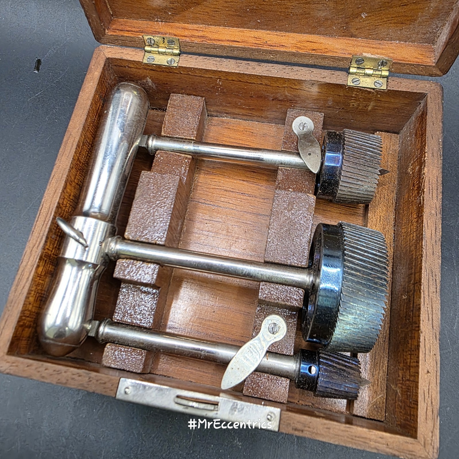 Antique medical Tool surgical trepanation cranial drill Labotomy Oddities