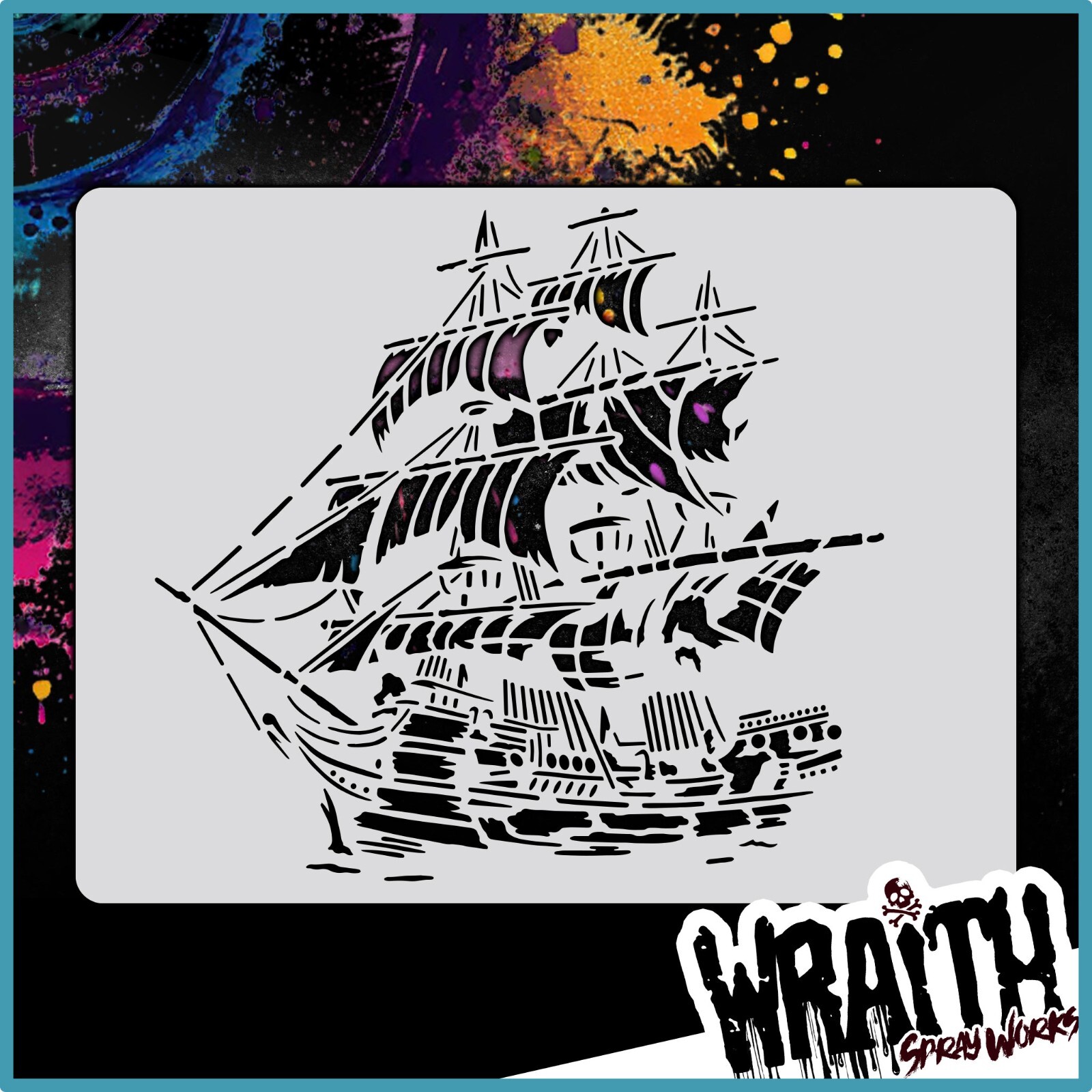 The Jolly Roger - Reusable Airbrush Stencil Template