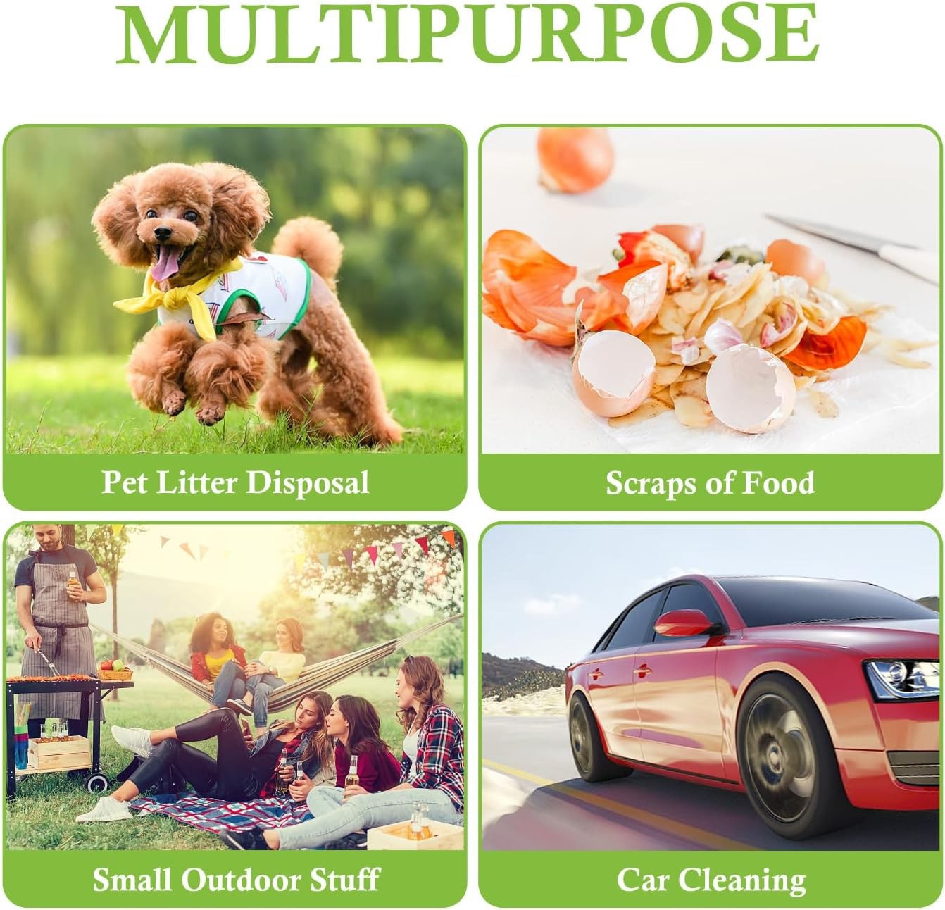 180 Count 5 Gallon Garbage Bags, Durable Bin Liners for All Rooms