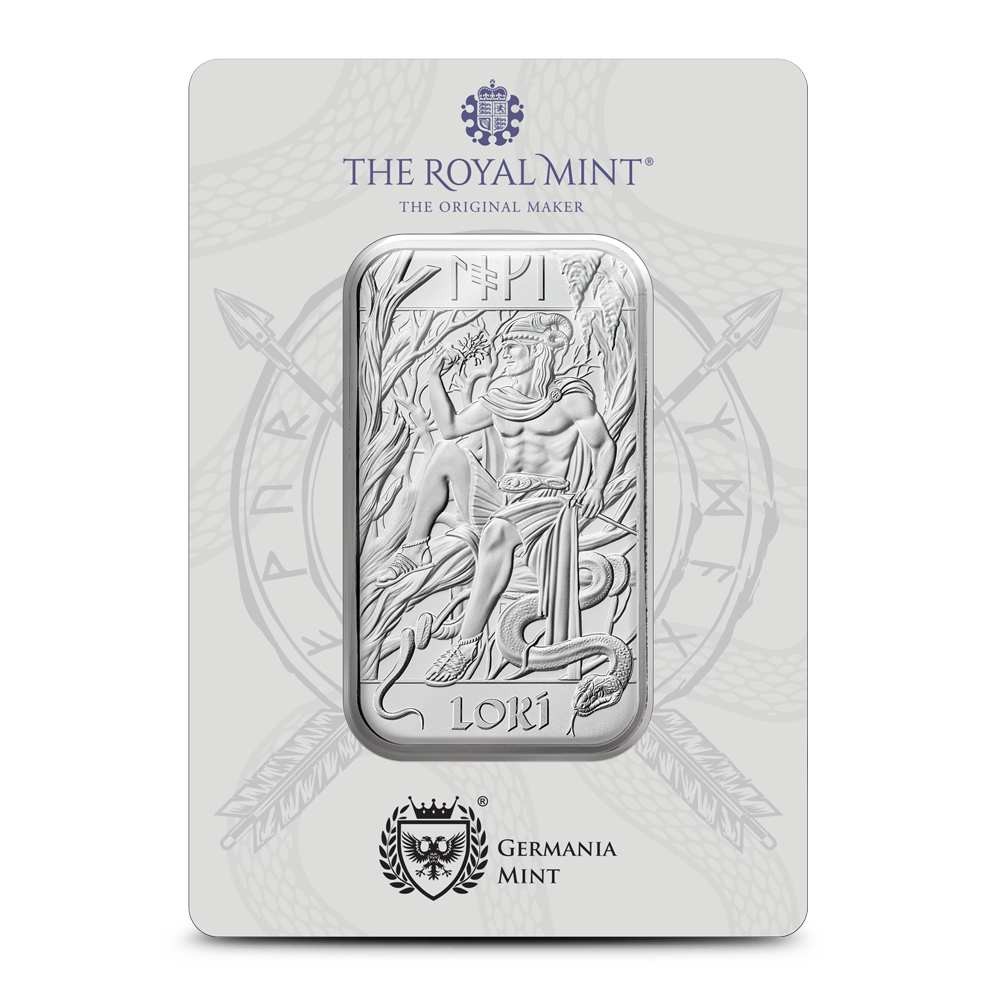 1 oz The Royal Mint Norse Gods Loki Silver Bar (New)