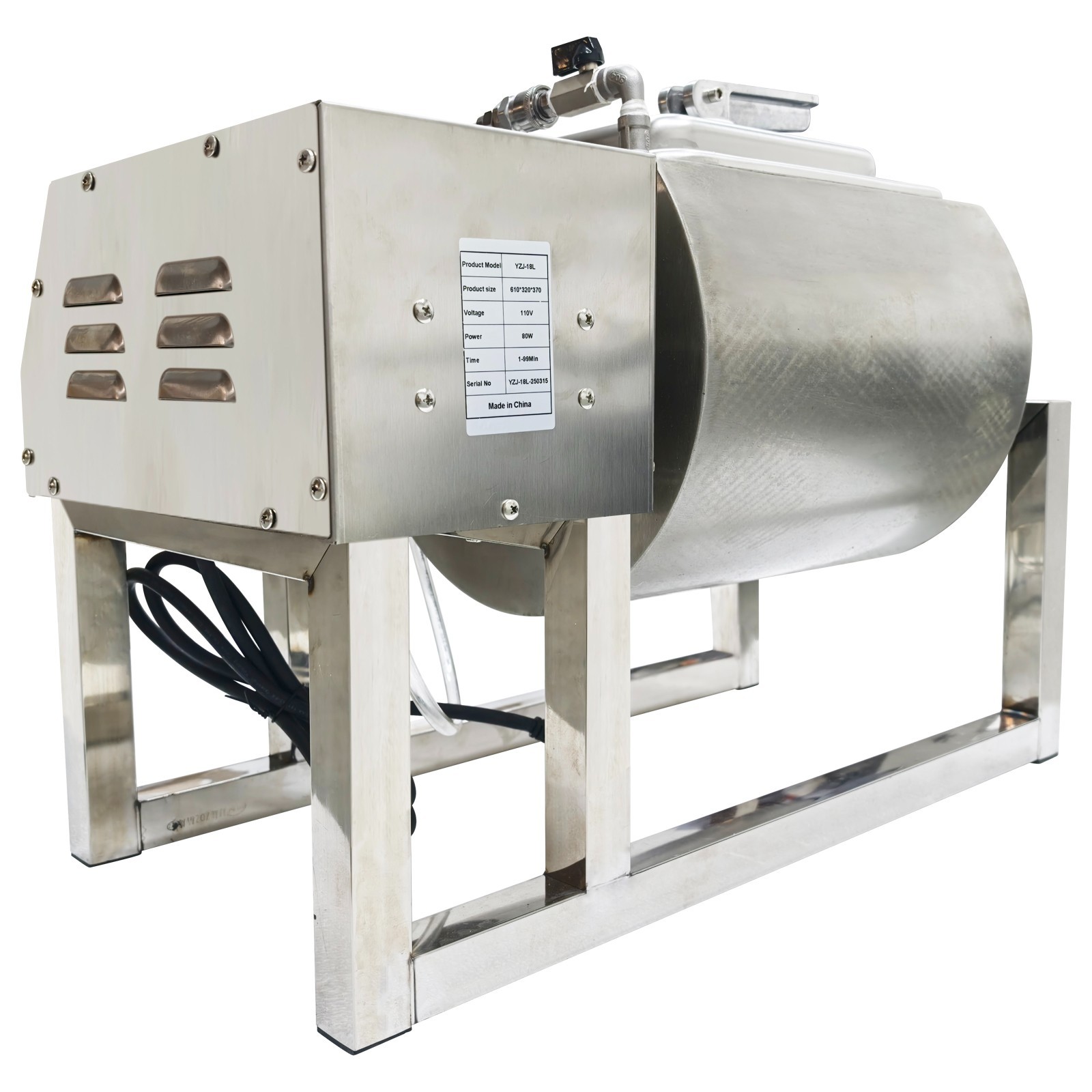 15L Electric Food Marinator Circular Rotatable Marinating Machine Vacuum Meat Tu