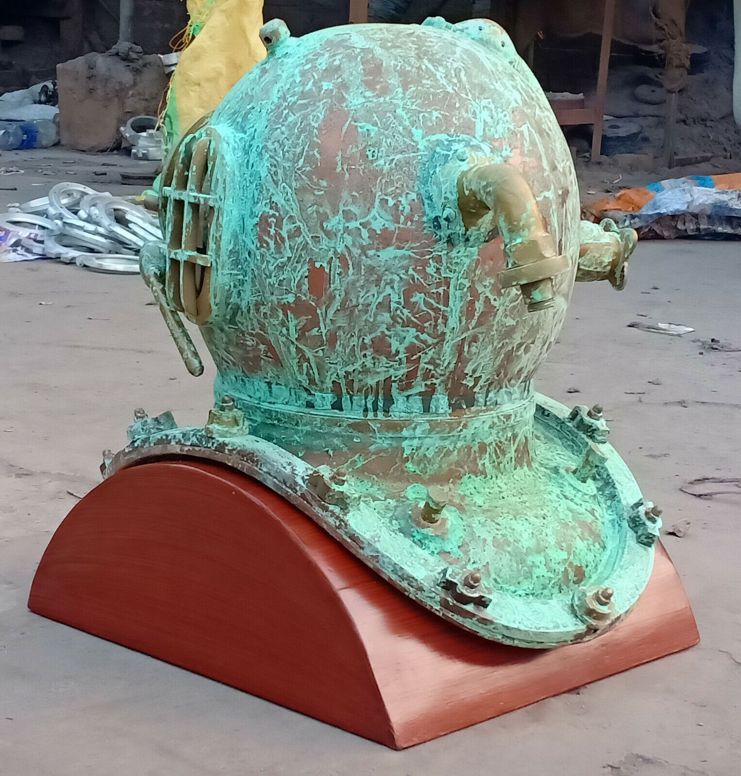 Antique Rare Diving Divers Helmet Mark V US Navy Marine Deep Sea Divers Helmet