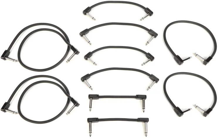 Ernie Ball Flex Patch Cables Pedalboard Pack - Black