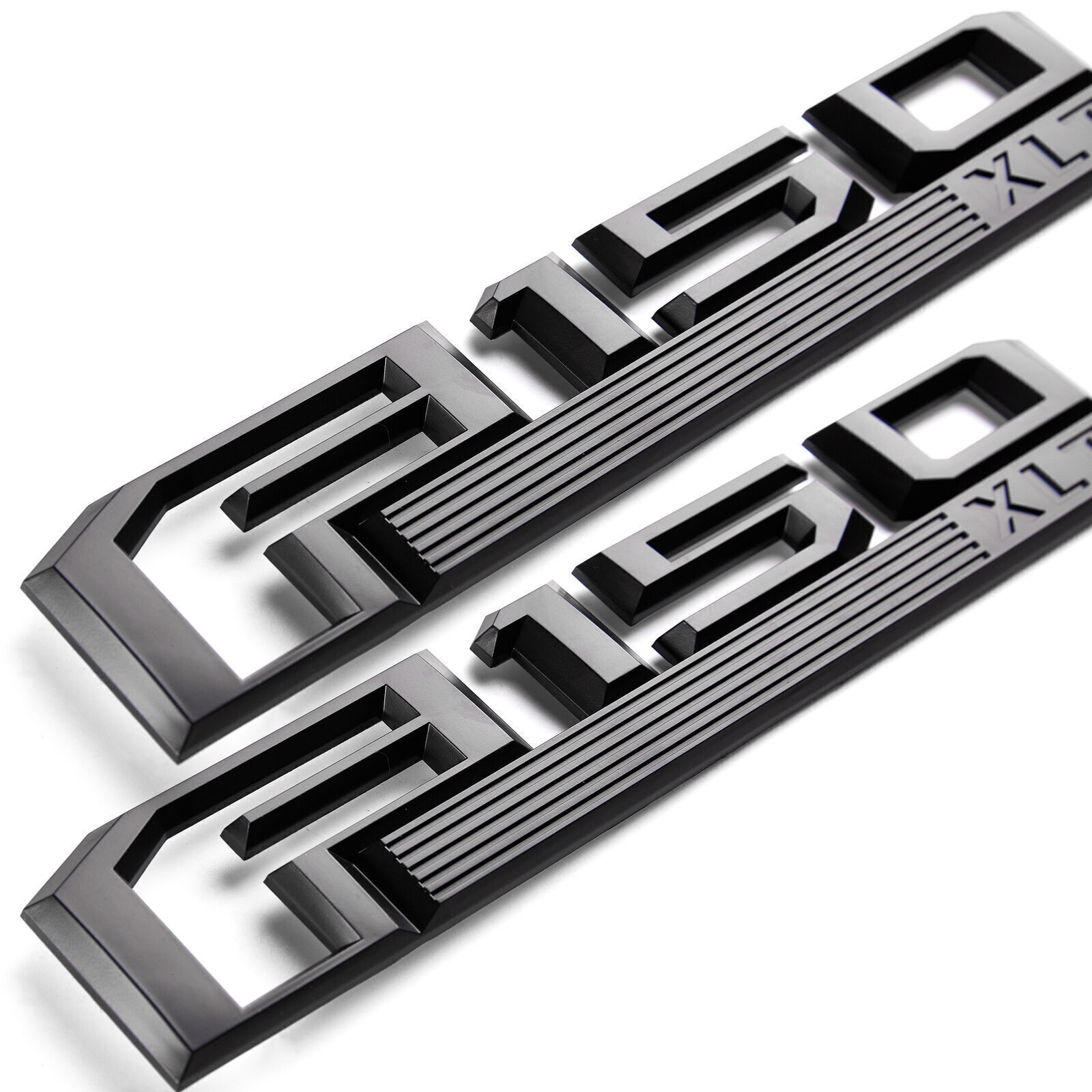 2PCS Fender Side Emblem Fit For F150 XLT Emblem Matte Black 15-20 Truck Badge US