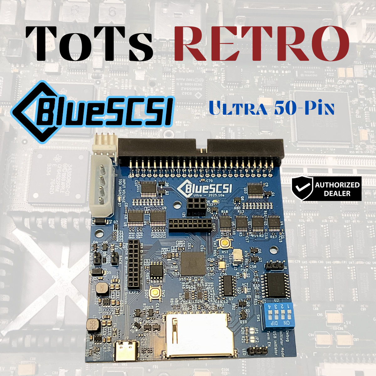 BlueSCSI Ultra 50-pin 3.5" SCSI Drive,For Macintosh, PC