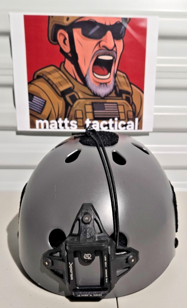 Custom Delta Force Style Bump Helmet - Pro Tec Low Pro Base Small OD Grey