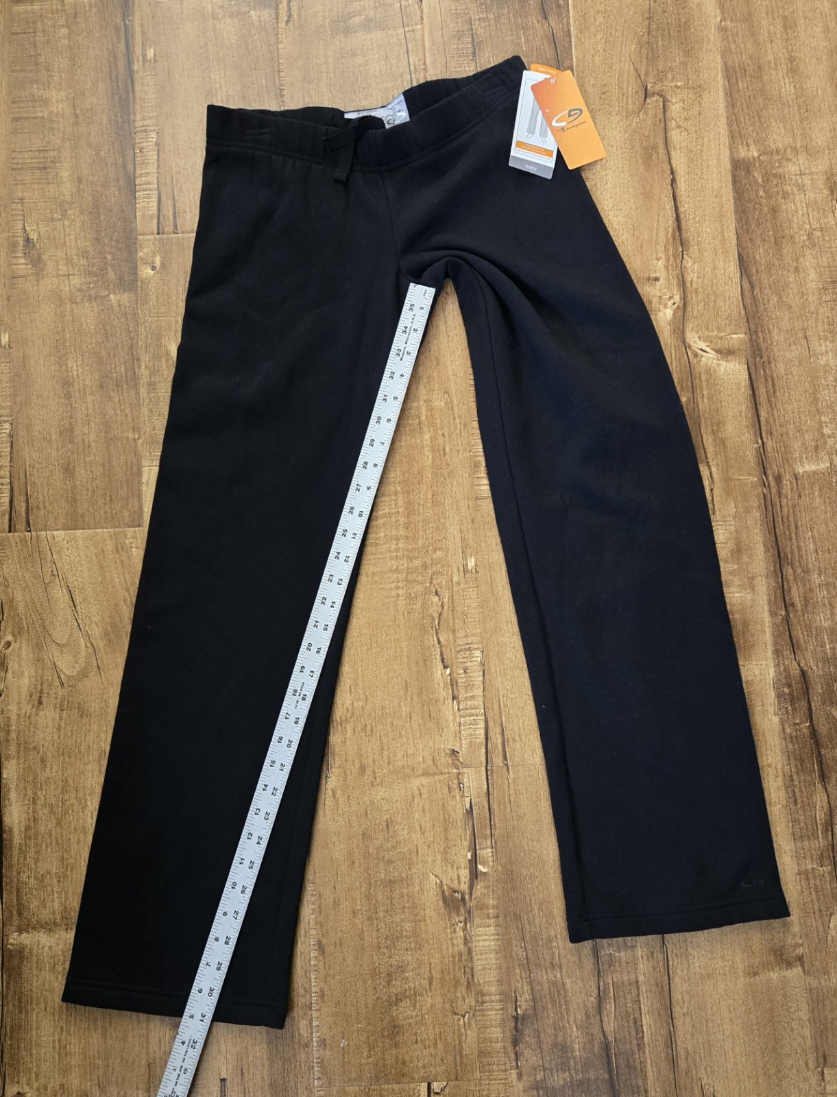 NWT C9 Champion Semi Fitted Sweatpants Women XS Black Low Rise Fleece Straight