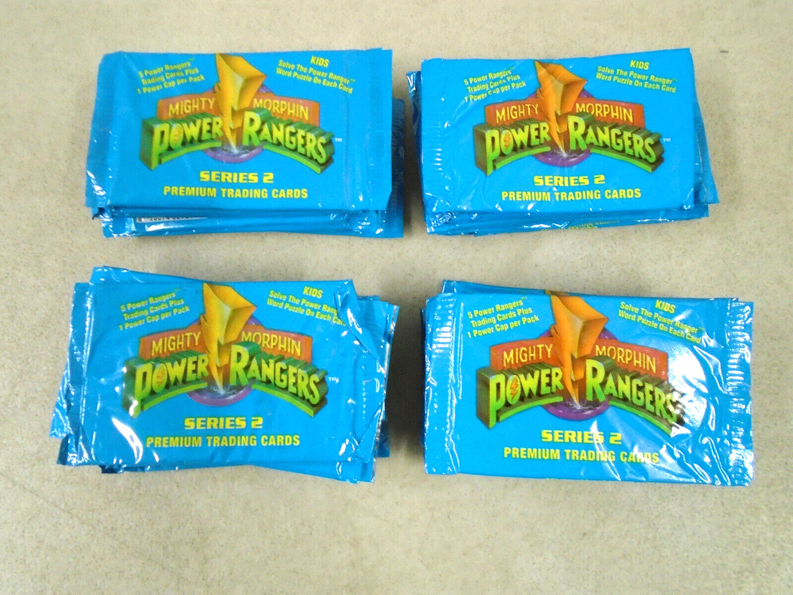 LOT 36 SEALED 1995 MIGHTY MORPHIN POWER RANGERS SERIES 2 TRADING CARD PACKS