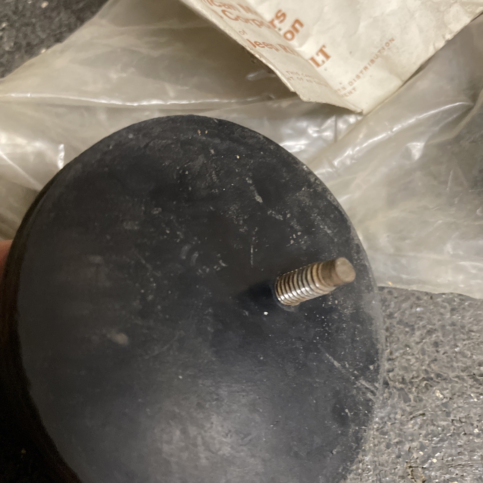 NOS Jeep CJ Side Mount Spare Tire Bumper Dampener w/OEM Screw - CJ5 CJ7 Renegade