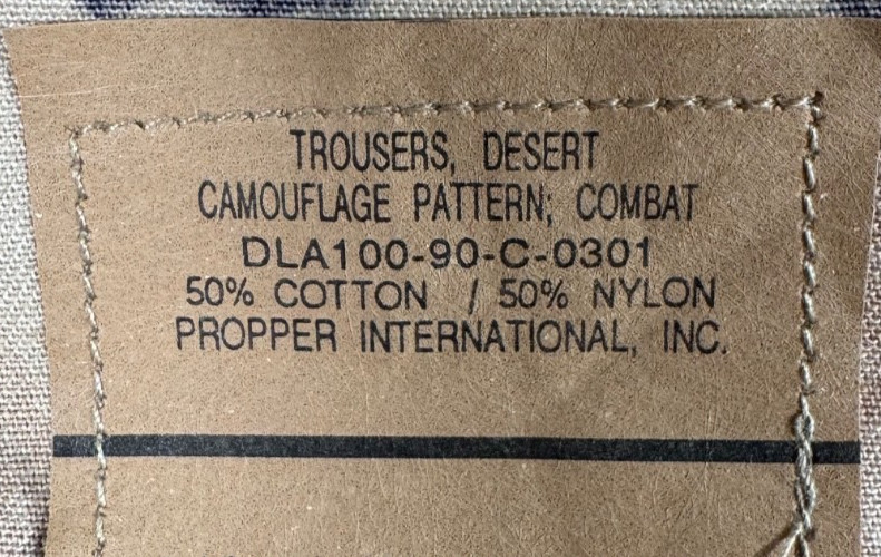 New US Military Desert Storm Chocolate Chip Camo Pants Trousers Large Long