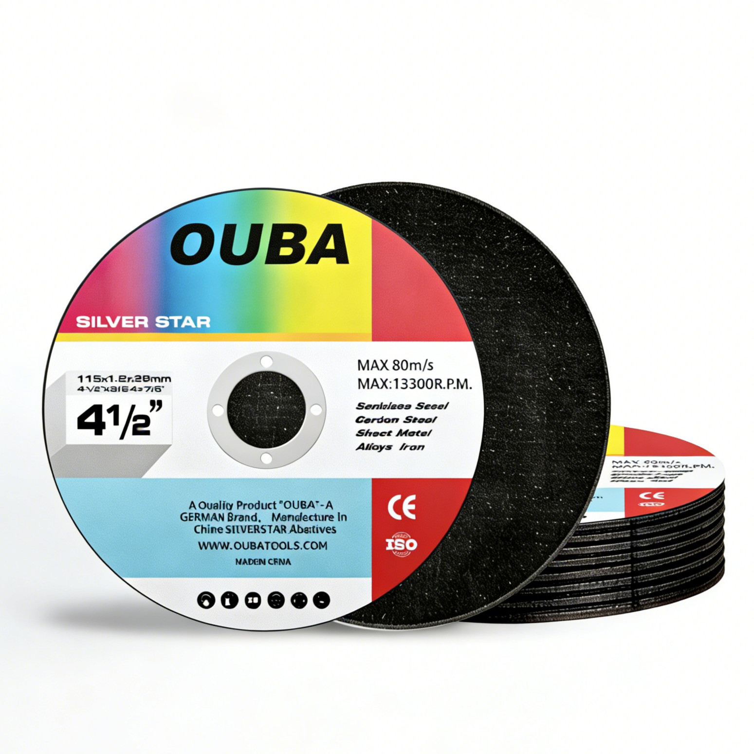 55-Pack Cut Off Wheels 4-1/2" x 7/8" Angle Grinder Metal Cutting Disc Stainless