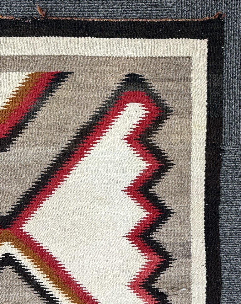 Antique Navajo Textiles Rug ca. 1920's Size 57" L x 41.5" W Hand Woven