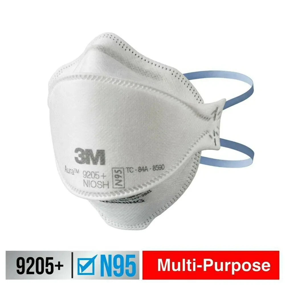 3M Aura 9205+ N95 NIOSH Approved Particulate Respirator Face Mask (20 Pack)