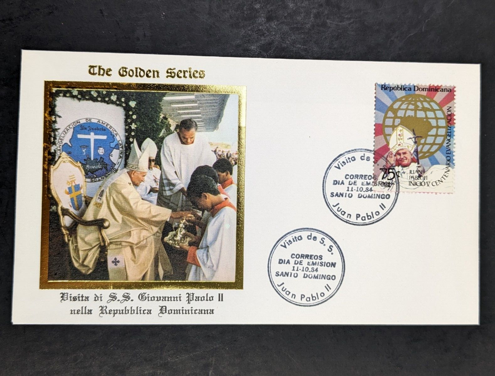 Pope John Paul II, Golden Series Trip to Dominican Republic, Covers Cards Stamps