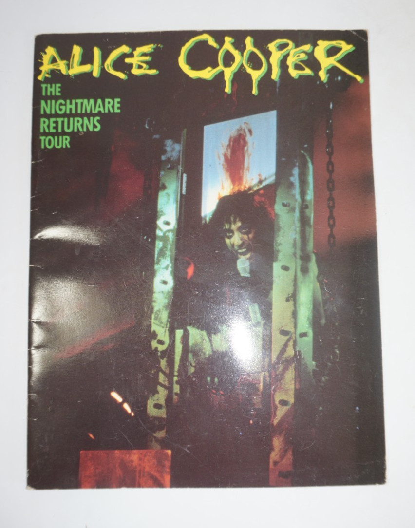 VTG 1986 Alice Cooper The Nightmare Returns Tour Concert Program