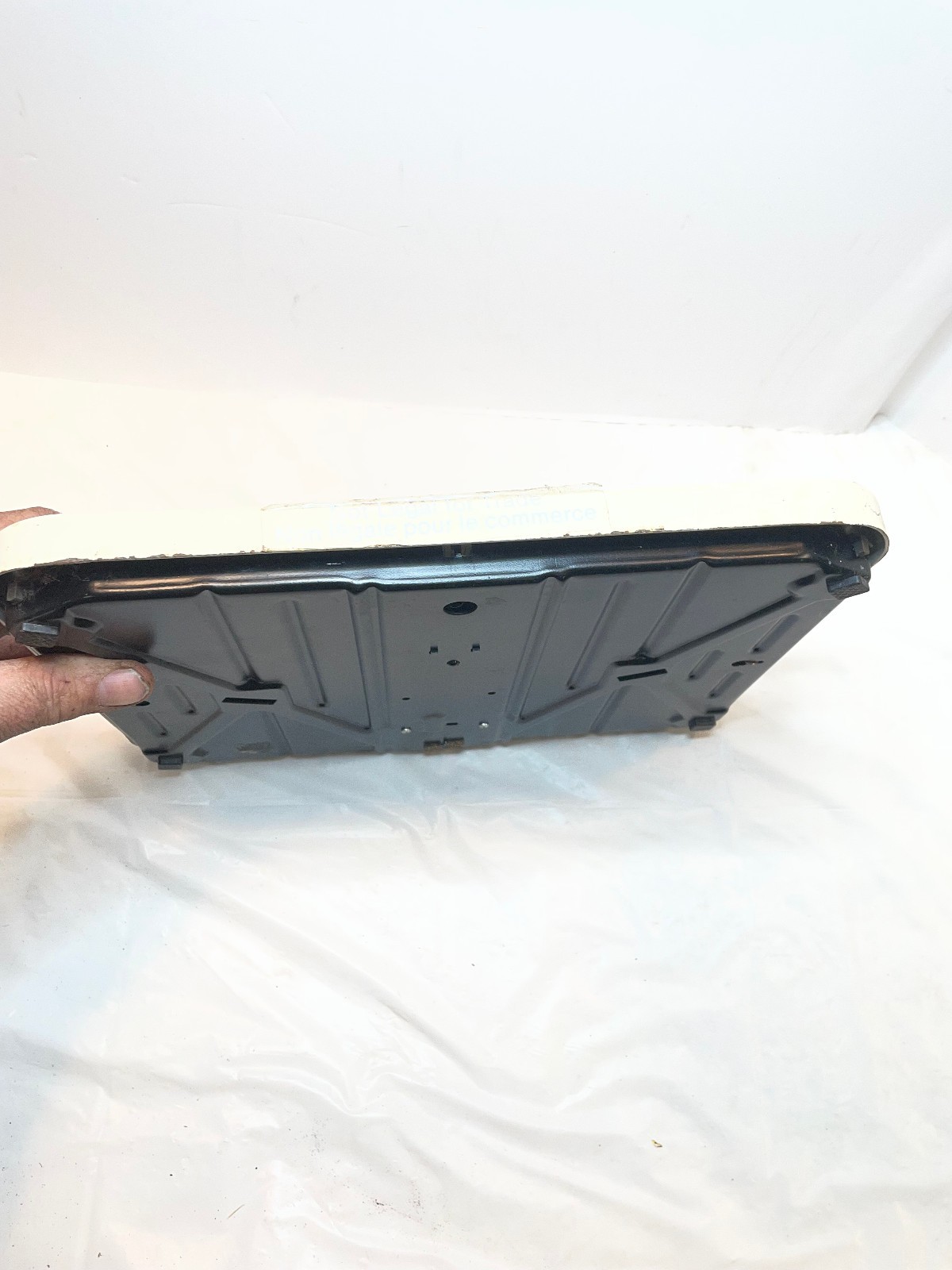 Vintage Sunbeam Bathroom Floor Scale Rattan Woven Pattern Mechanical 260 lbs