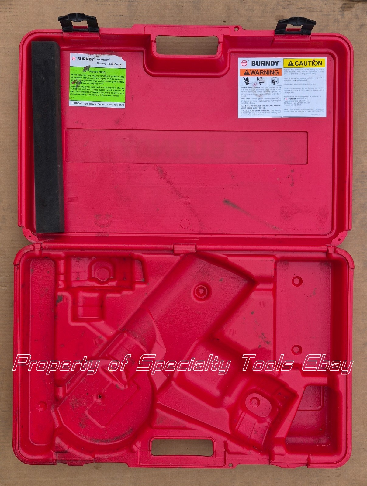 Burndy PAT750XT  PAT644XT Hydraulic battery crimper carrying case