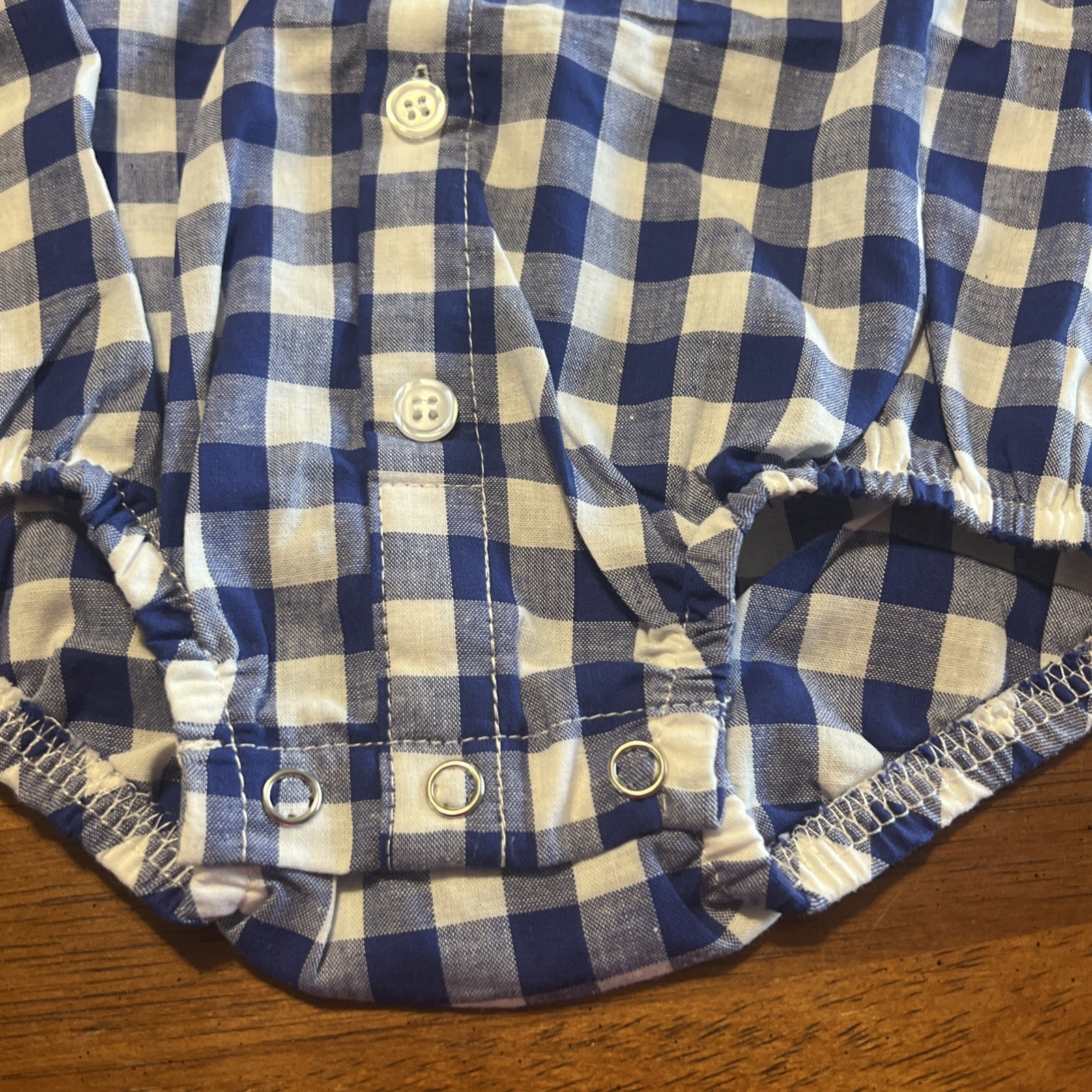 Boys 6M 6 Months Easter Bunny Clothes Plaid Blue