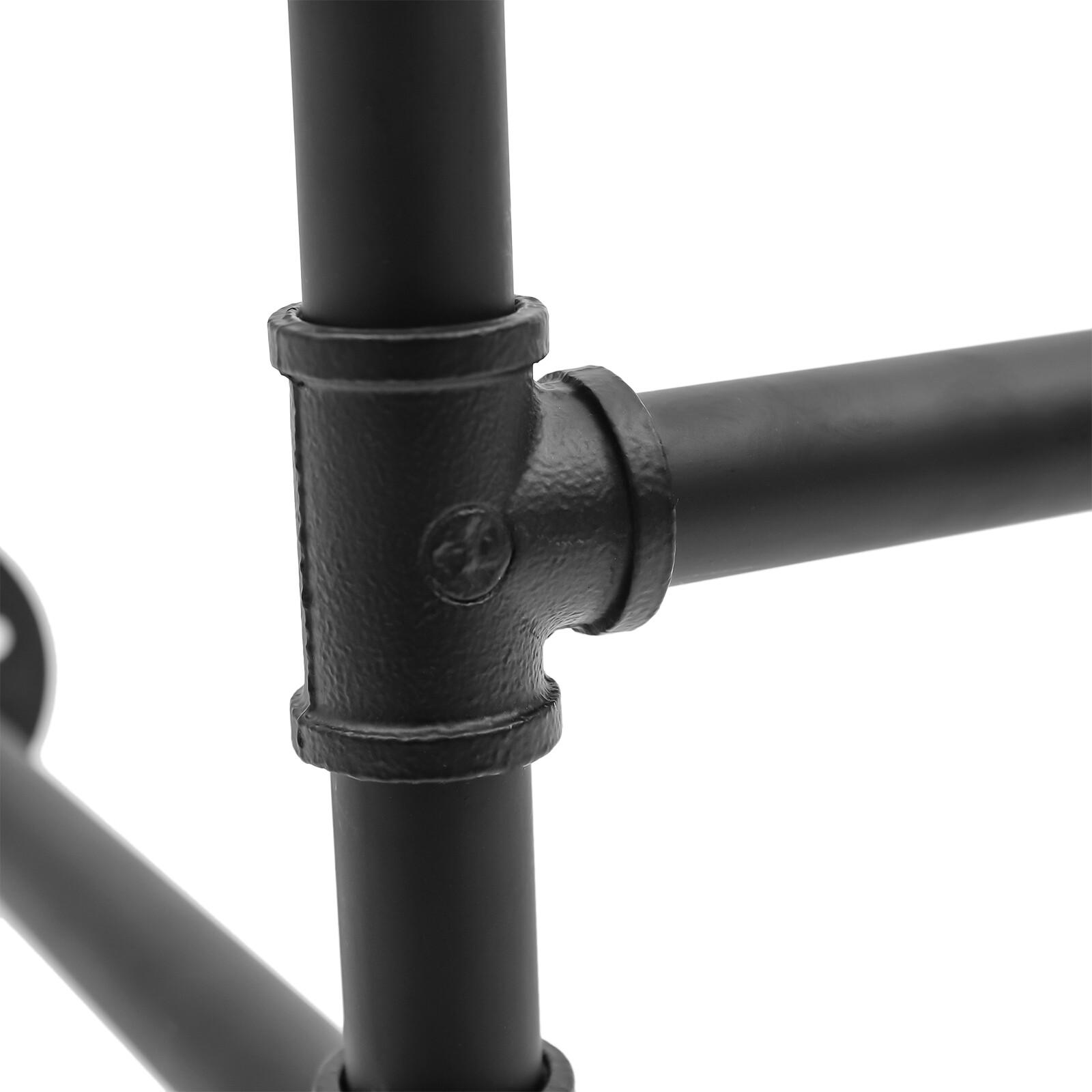 Industrial Pipe Clothing Rack Metal Closet Organizer Wall Mounted Garment Rod US