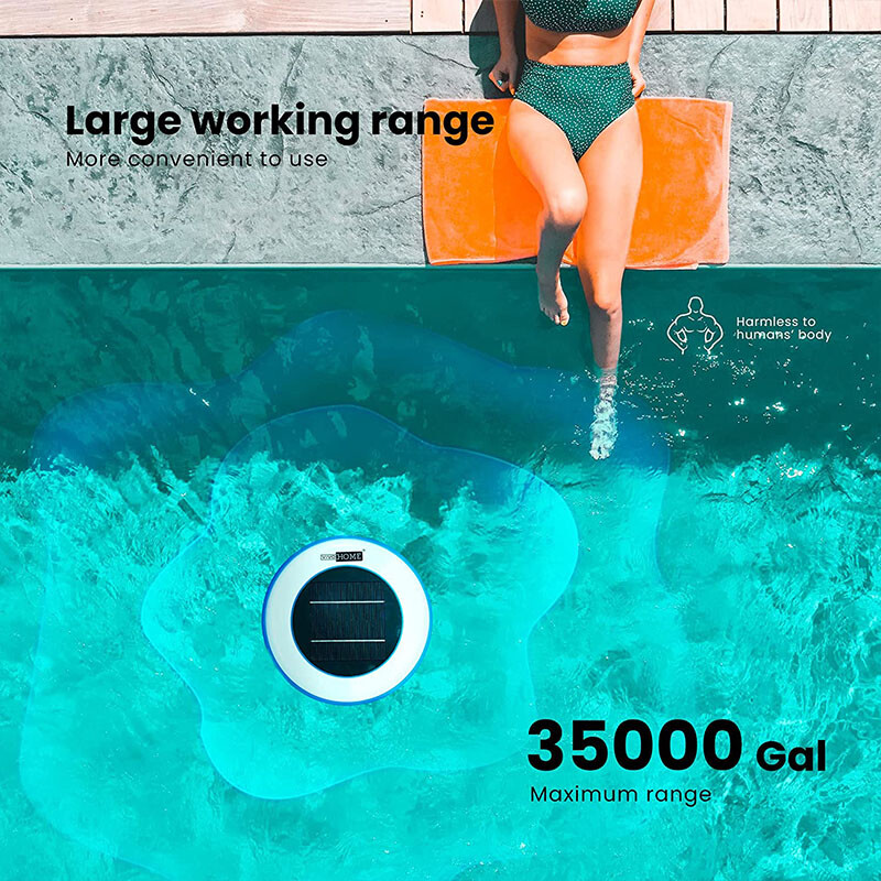 Solar powered Pool Ionizer Kills Algae Reduces Chlorine,Covers up to 35,000 gal