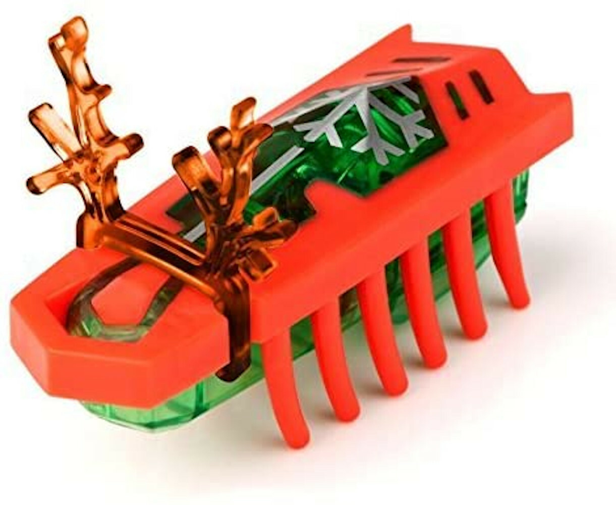 2 Pack Hexbug 1 Teal/Red & 1 Red/Green Nano Christmas Ornament Reindeer Antlers