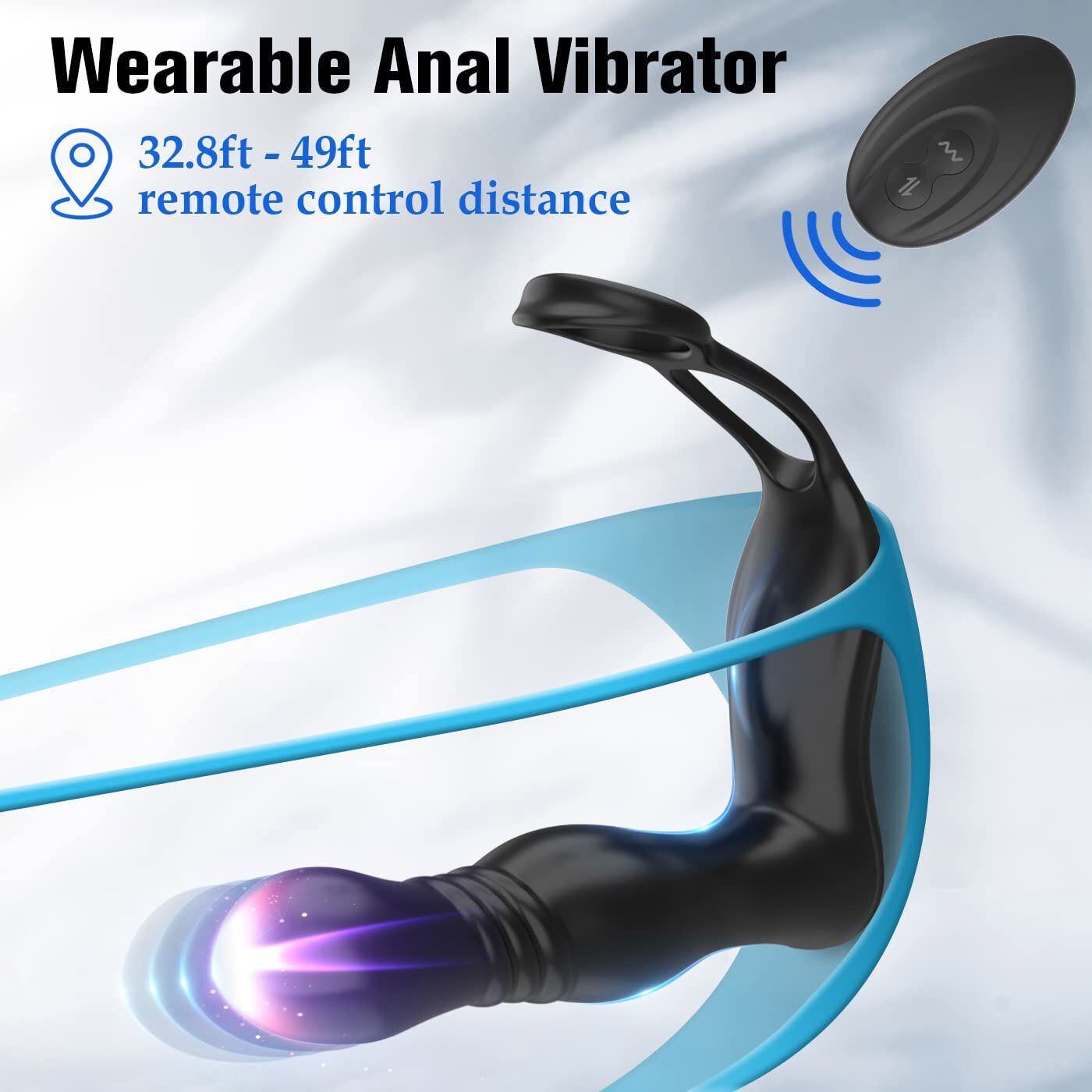 Male Prostate Massager Vibrator Thrusting Anal Butt Plug Dildo Sex Toys for Men