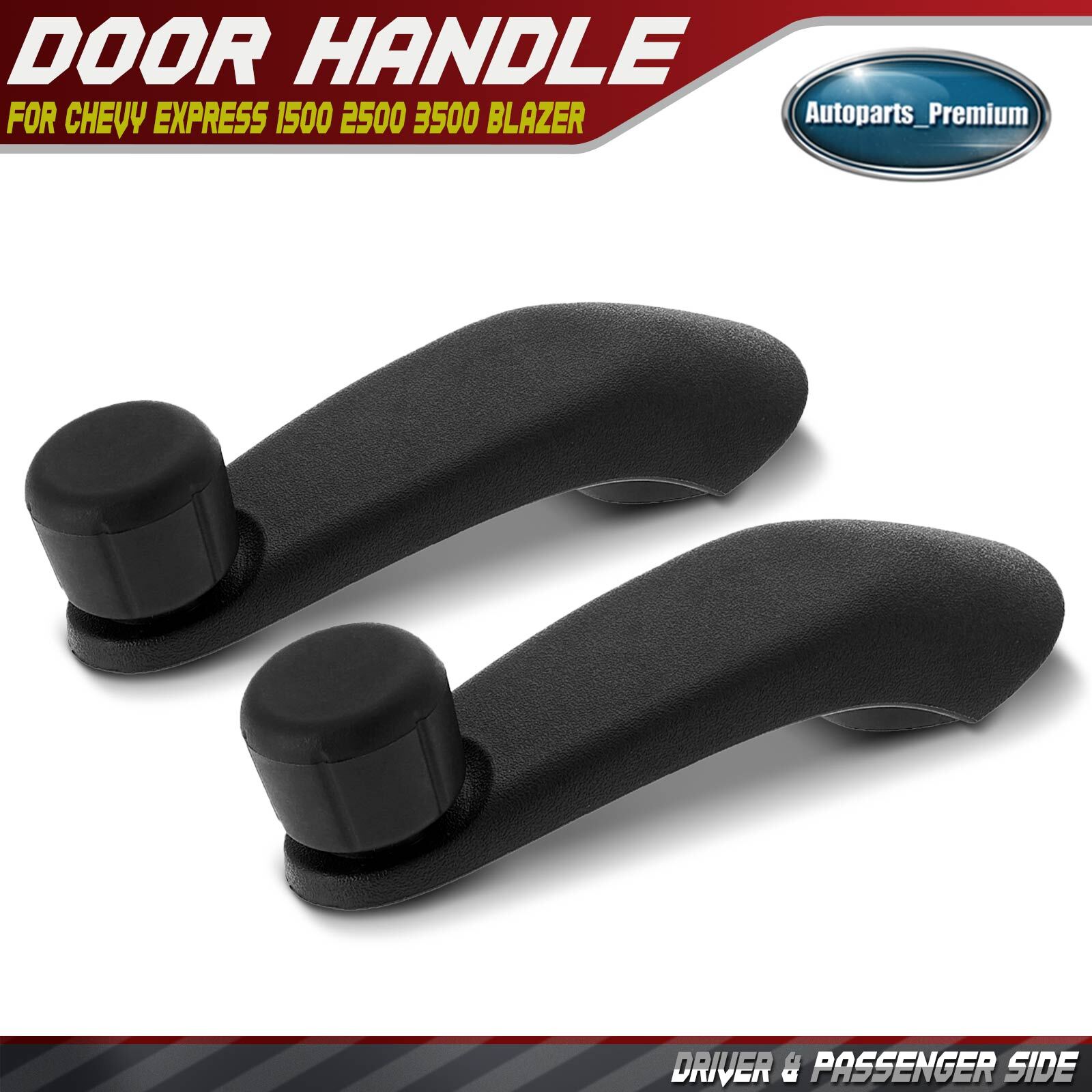 2x Black Manual Window Crank Handle for Chevy Express 1500 2500 3500 4500 Blazer