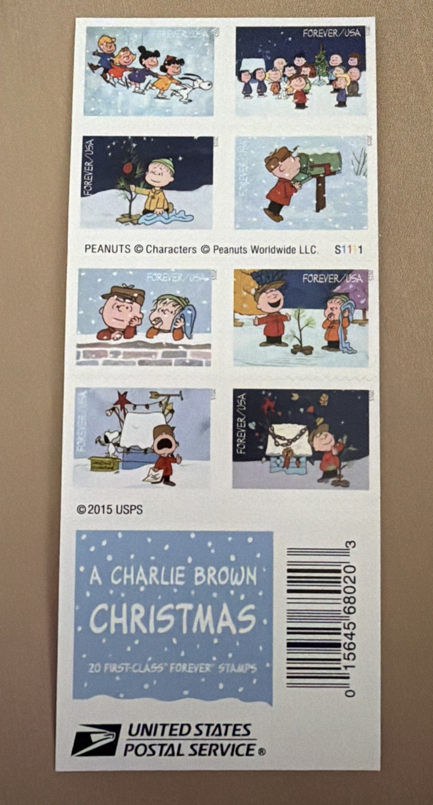 20 USPS A Charlie Brown Christmas Forever Stamps - CLEARANCE