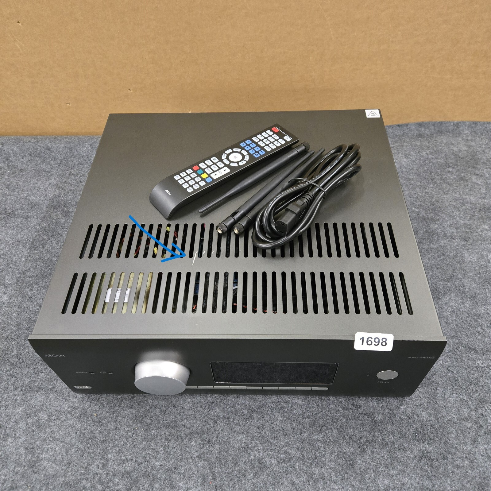 Arcam AVR5 595W 11-Ch A/V Home Theater Receiver, Gray(Used, No Remote, No Box)#d