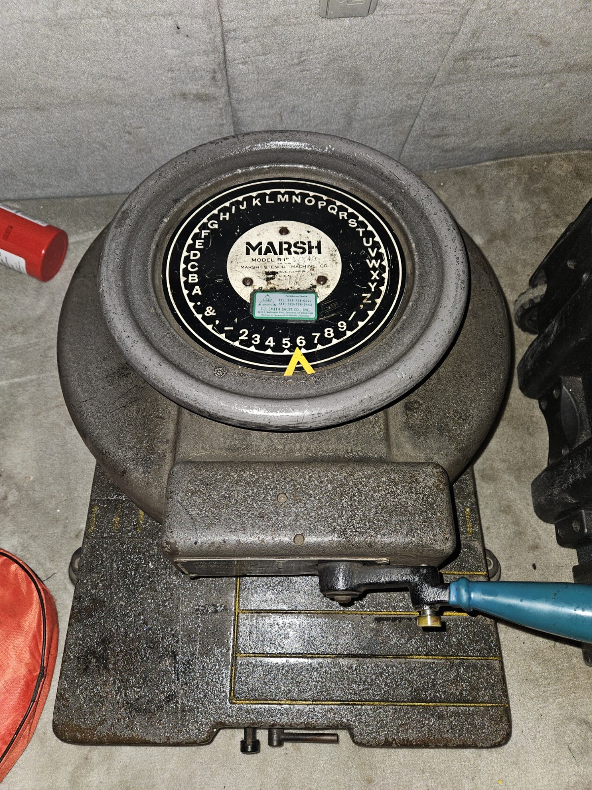 MARSH MODEL R1 STENCIL MACHINE 1inch 25mm