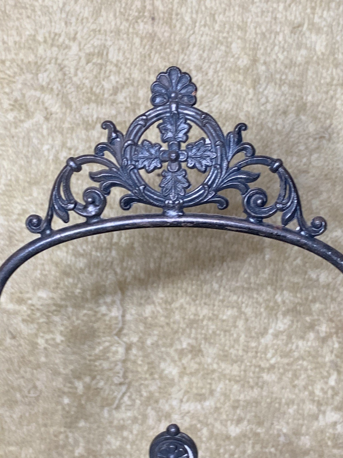 Antique Victorian Style Pickle Castor W/ Tongs Coin Dot Glass Cranberry Red