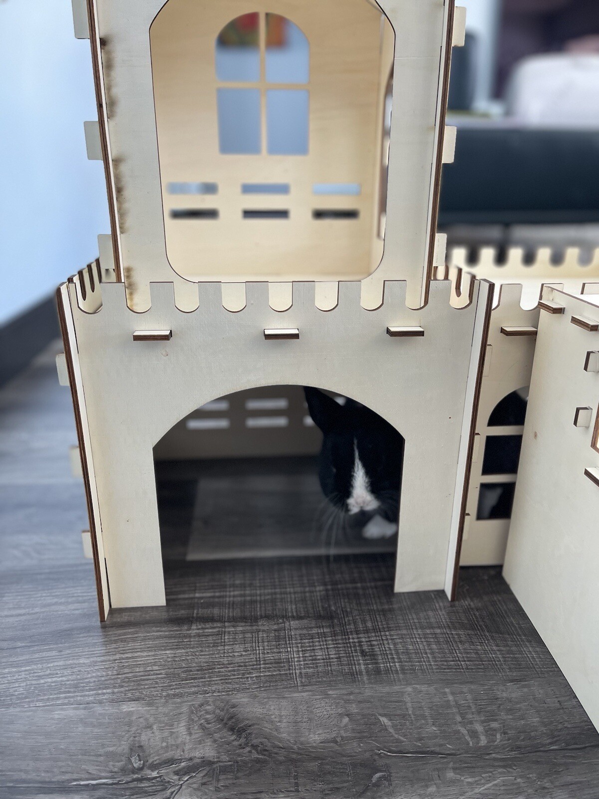 Large Rabbit Hideout, Wooden Rabbit Castle Bunny for Hamsters , guinea pig