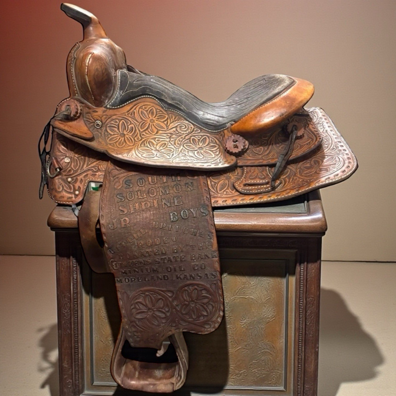 Antique Rider Buford Barrel Saddle 14” Western Rodeo Oil Kansas KS