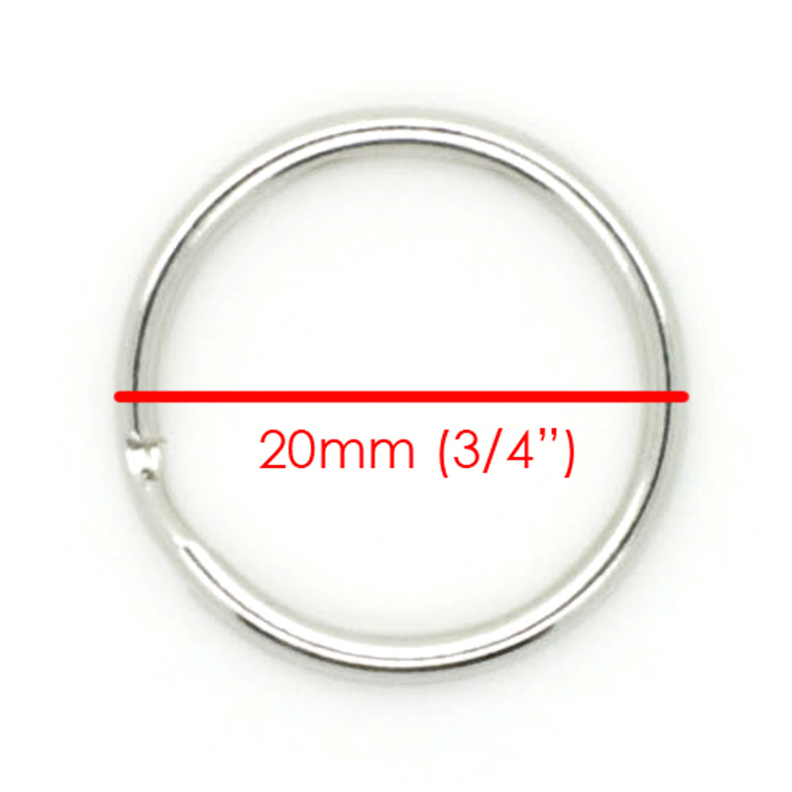 KEYCHAIN SPLIT KEY RING 3/4" 20mm HEAVY DUTY KEY RING LOT 50/100/250/500/1000PCS