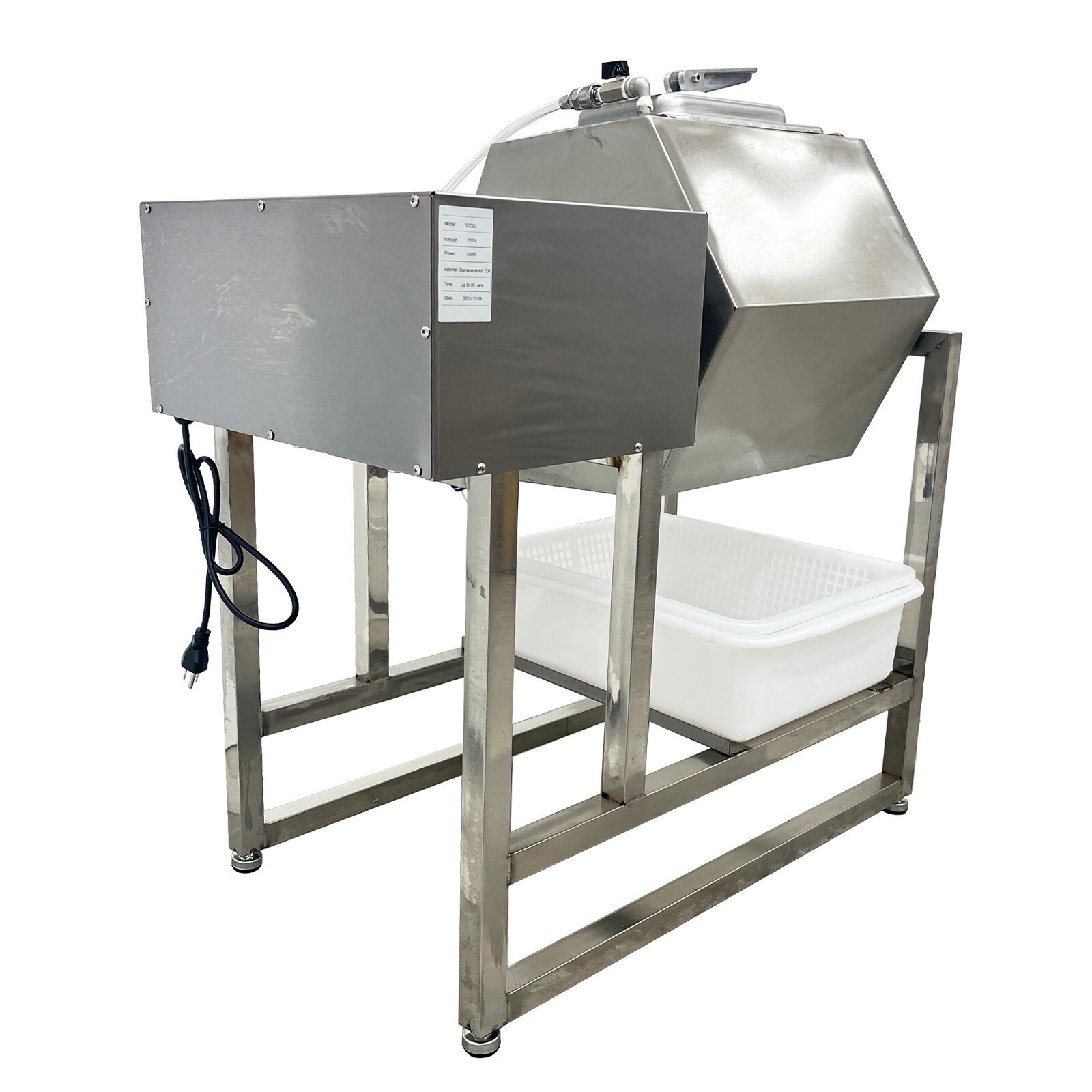 110V 45L Vacuum Pump Meat Vegetable Tumbler Marinator Pickling Machine 350W