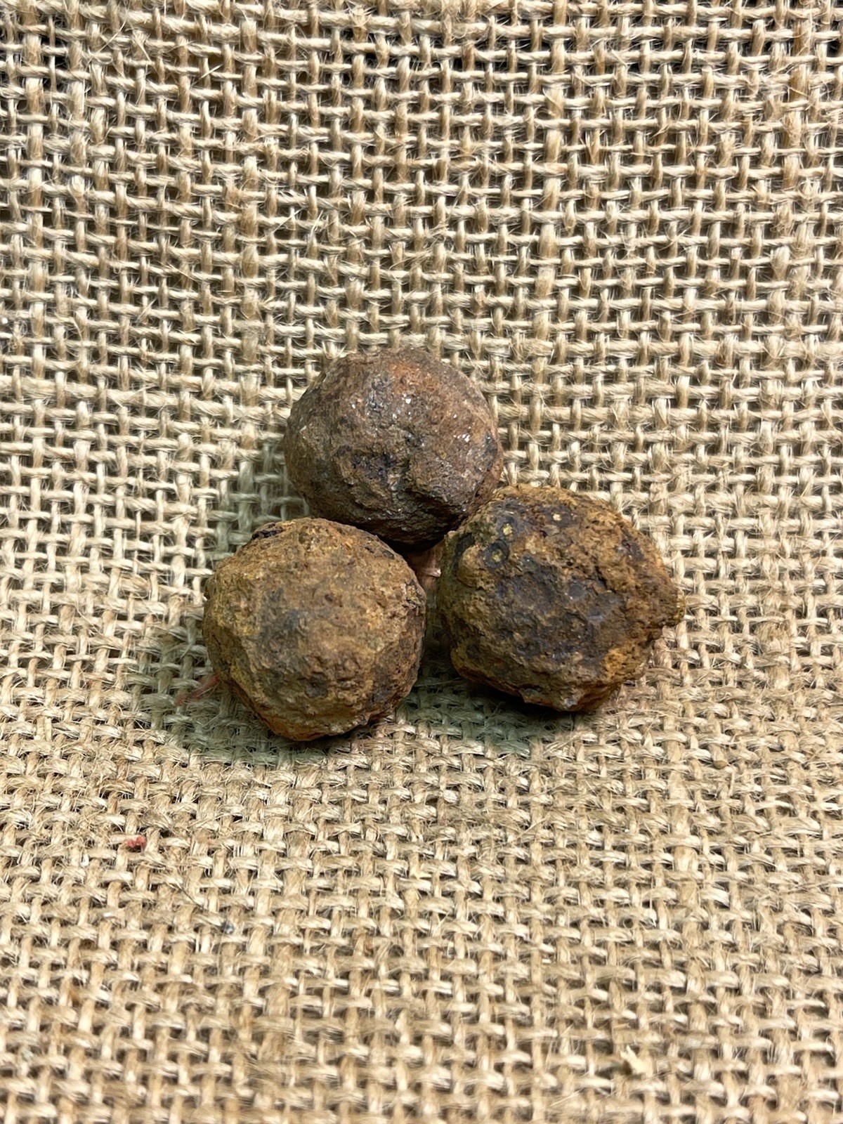 Dug Civil War Artillery Three Iron Balls Canister Shot Allatoona Pass Georgia