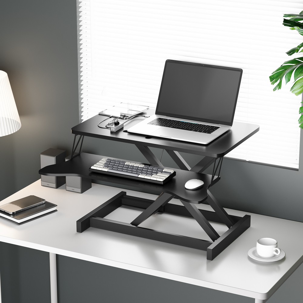 Standing Desk Converter Height Adjustable Sit to Stand Up Riser Dual Monitor