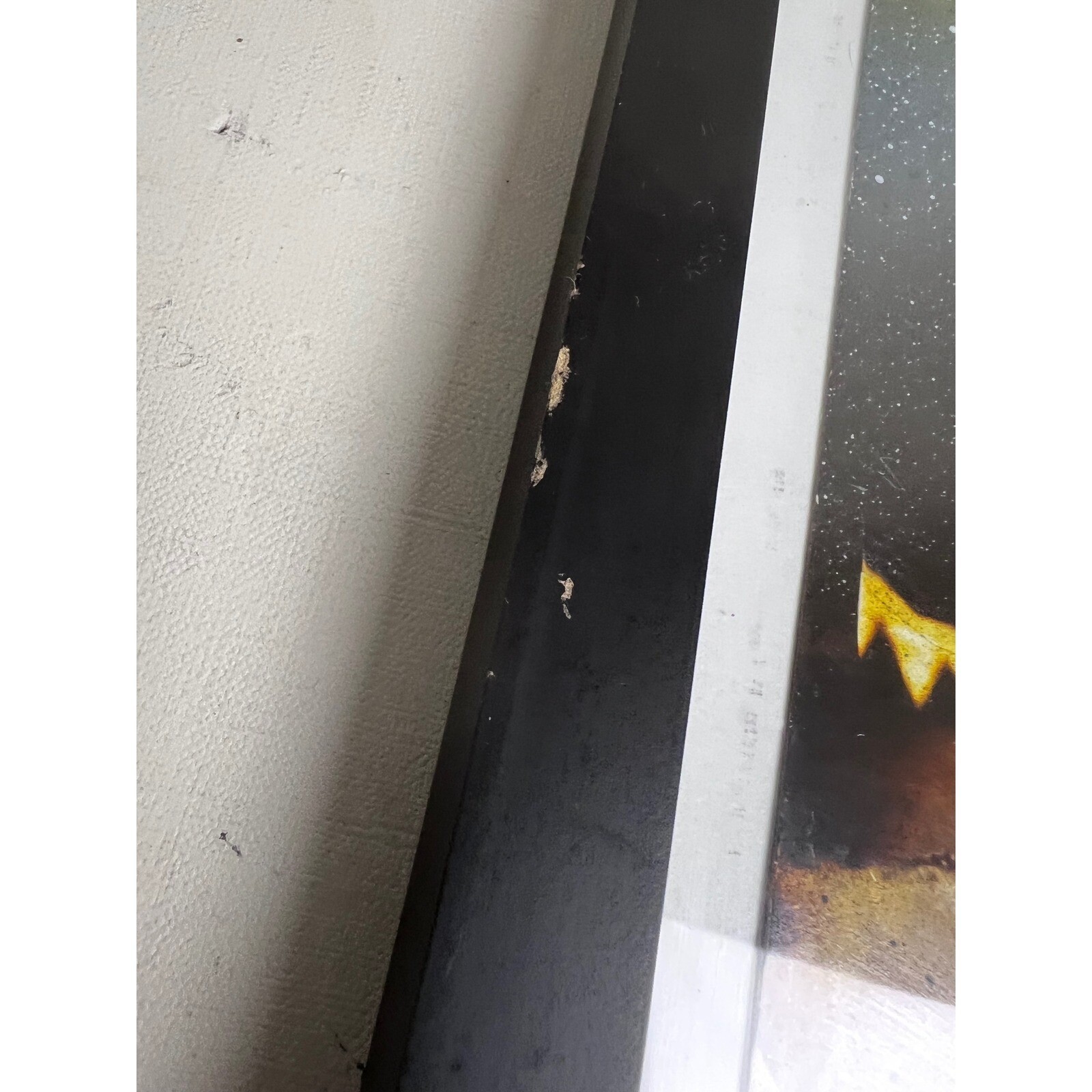 Vintage Fantasy Landscape Planets Sci-Fi Spray Paint Signed Framed Art Painting