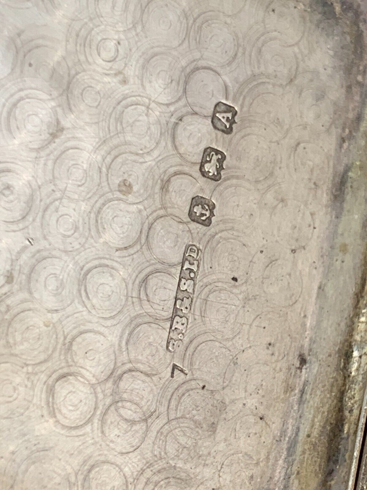 silver engine turned rectangular note/cigarette case, Birmingham 1925