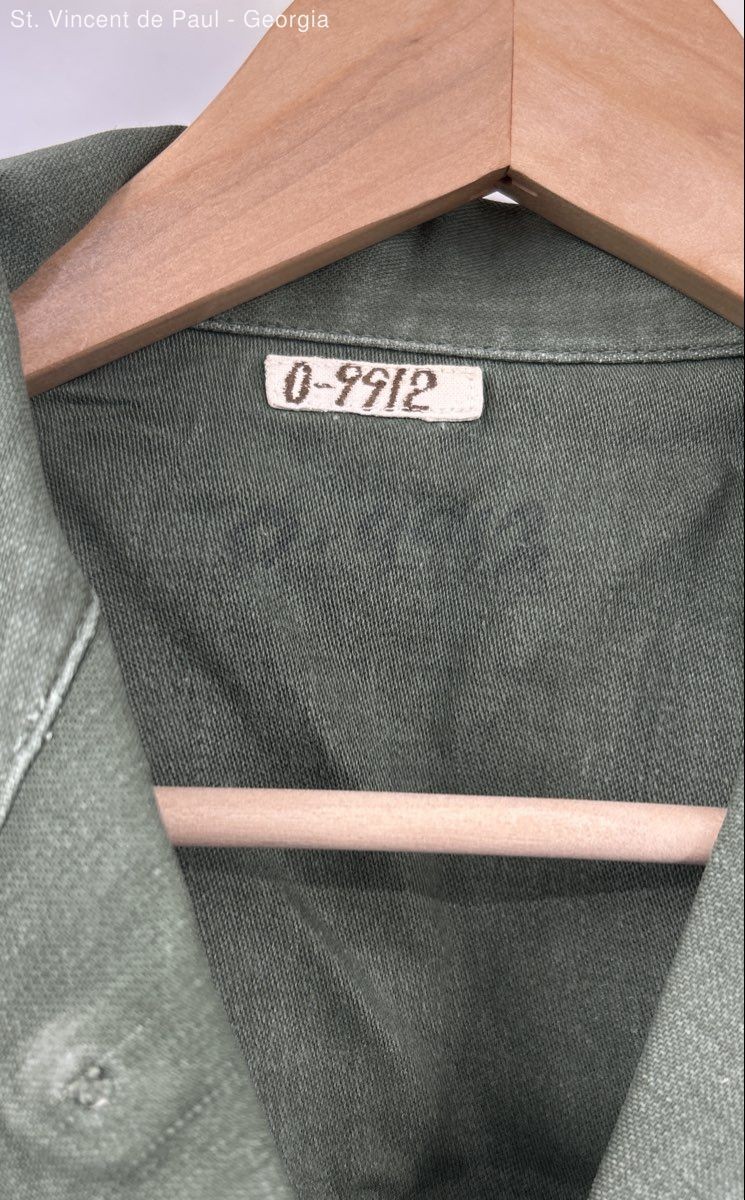 Vintage Military Og 107 Santeen Shirt Men's Size Large 60s Flaw