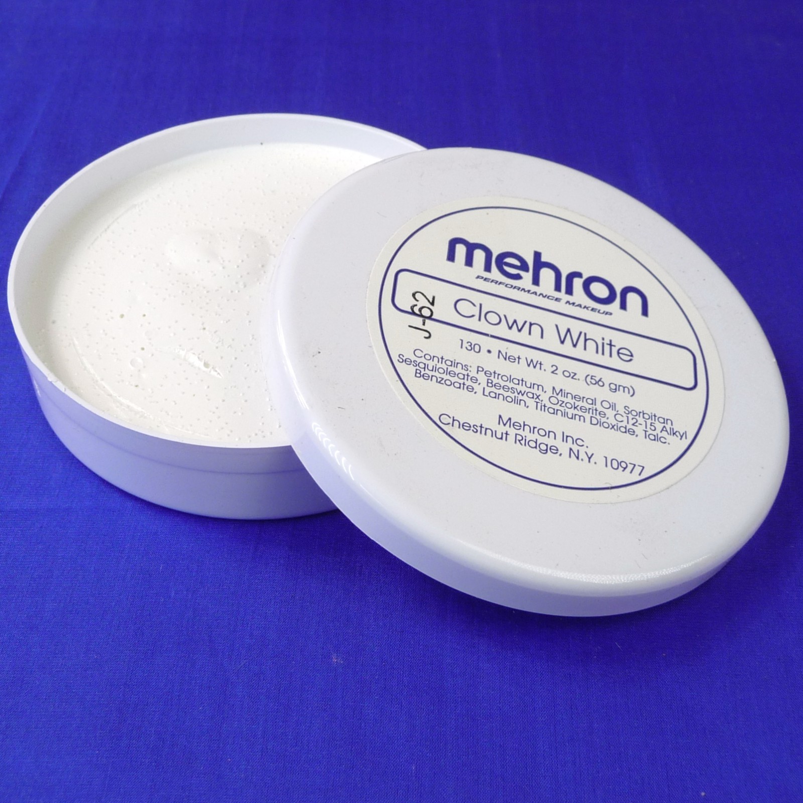 Mehron Makeup Clown White Professional Face Paint Cream Makeup 2 oz